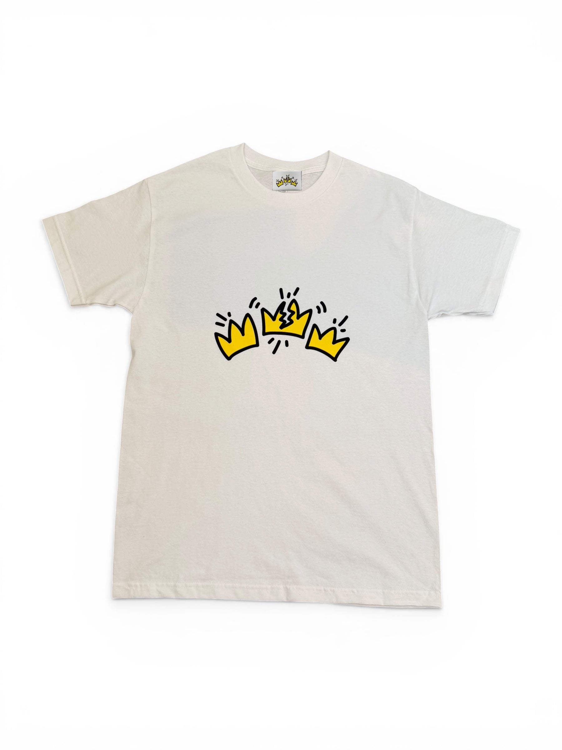 White Logo Tee