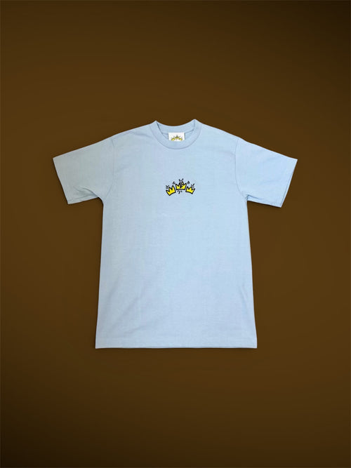 Baby Blue Embroidered Logo Tee